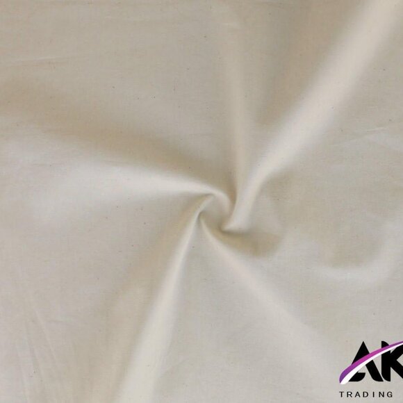 AK Trading 60" Wide Natural Muslin, 100% Cotton Fabric, Unbleached-5 Yards - Picture 2 of 6